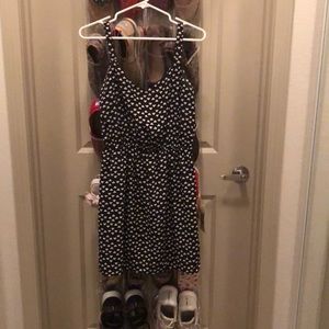 Black dress with geometric design